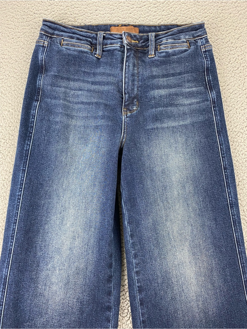 Judy Blue Women High Rise Wide Leg Dark Wash Tummy Control Jeans | Size: 11/30 - Picture 4 of 15